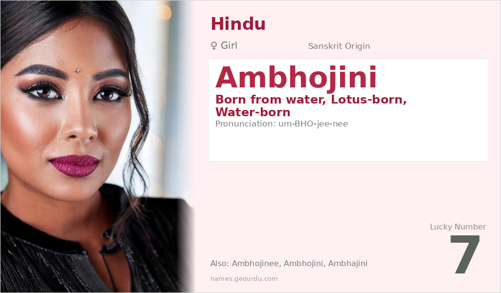 Ambhojini Name Meaning and Details