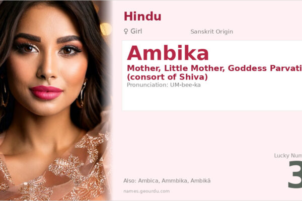 Ambika Name Meaning — Sanskrit Origin, Goddess Parvati & Details (2025)