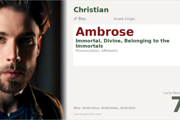 Ambrose Name Meaning — Greek Origin, Boy Name & History (2025)