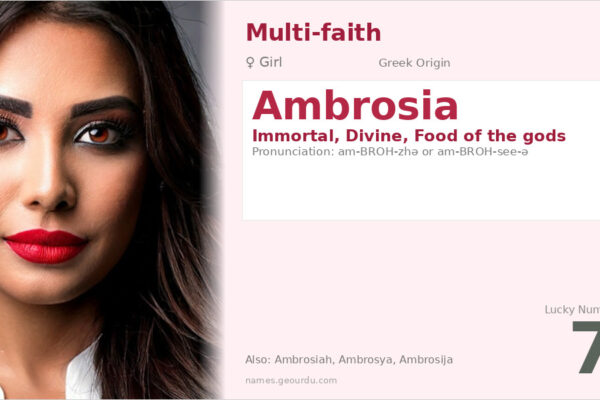 Ambrosia Name Meaning — Greek Origin, Girl Name & Mythology (2025)