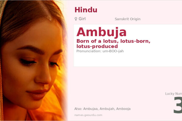 Ambuja Name Meaning — Sanskrit Origin, Girl Name & Details (2025)