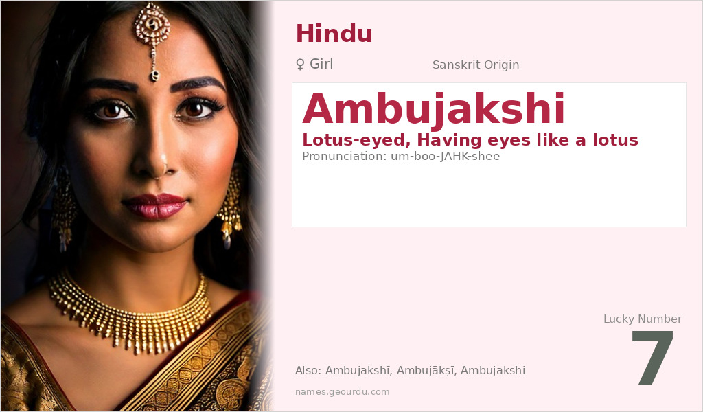 Ambujakshi Name Meaning and Details