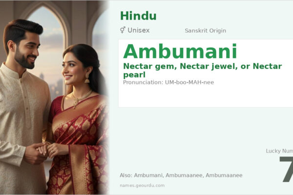 Ambumani Name Meaning — Sanskrit Origin, Gender & Details (2025)