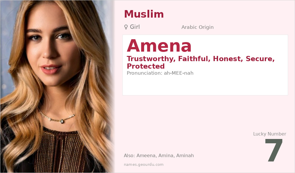 Amena Name Meaning and Details