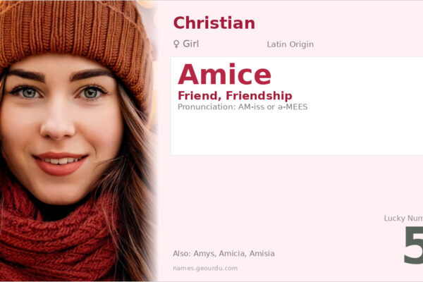 Amice Name Meaning — Latin Origin, Girl Name & History (2025)