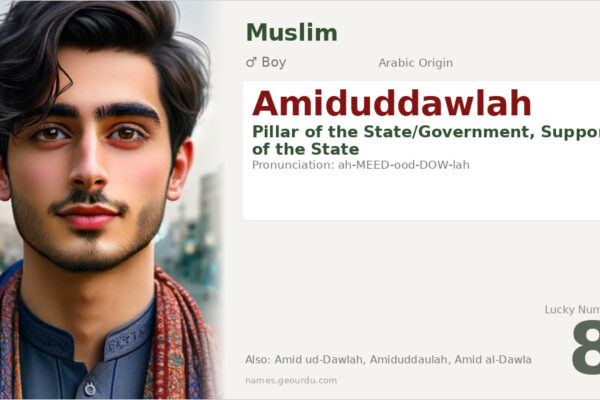 Amiduddawlah Name Meaning — Arabic Origin, Boy Name & Details (2025)