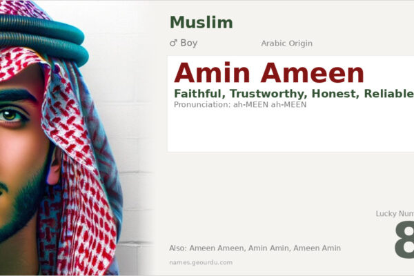 Amin Ameen Meaning — Arabic Origin, Boy Name & Details (2025)