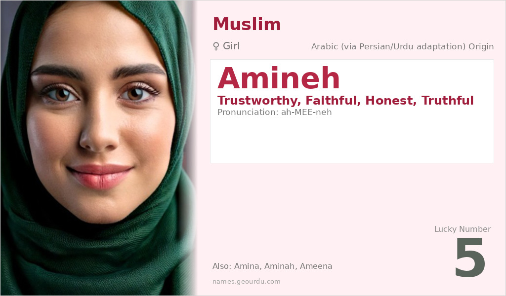 Amineh Name Meaning and Details