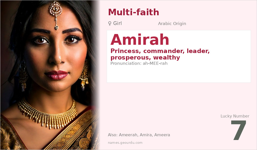 Amirah Name Meaning and Details