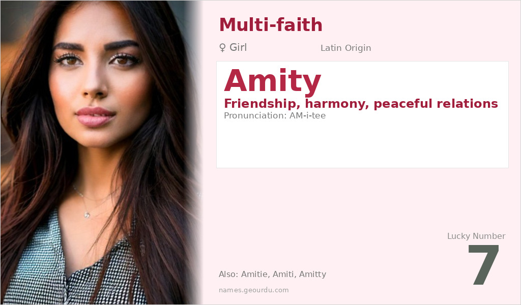 Amity Name Meaning and Details
