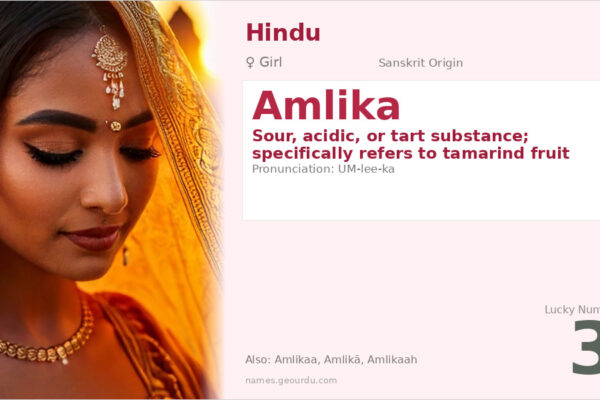 Amlika Name Meaning — Sanskrit Origin, Girl Hindu Name & Details (2025)