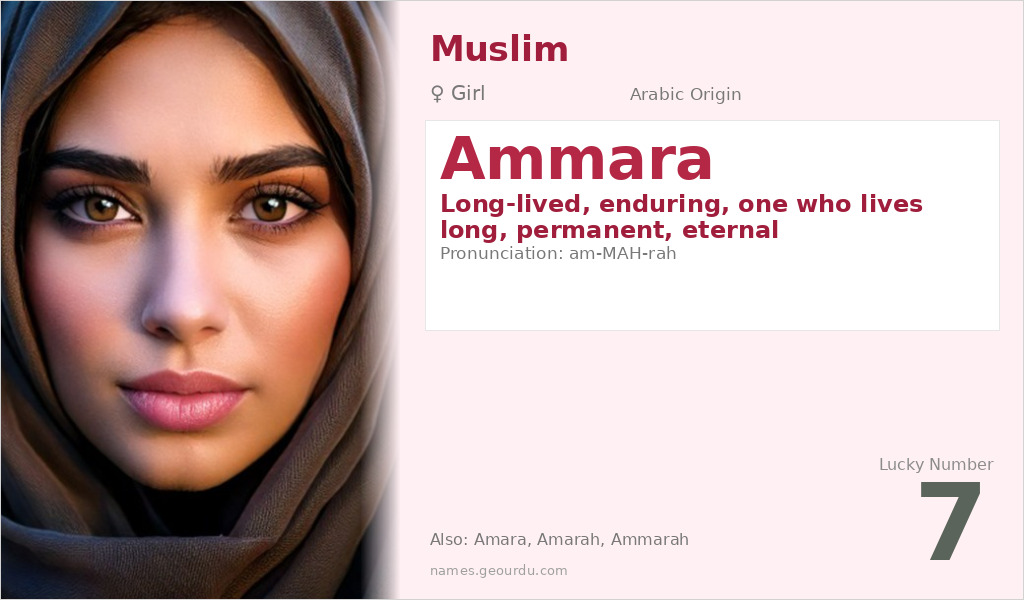 Ammara Name Meaning and Details