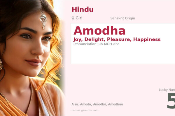 Amodha Name Meaning — Sanskrit Origin, Girl Name & Details (2025)
