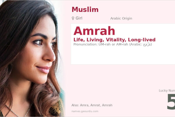 Amrah Name Meaning — Arabic Origin, Girl Name & Details (2025)