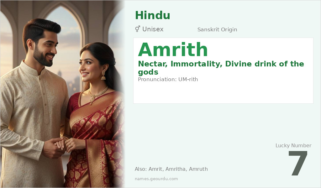 Amrith Name Meaning and Details