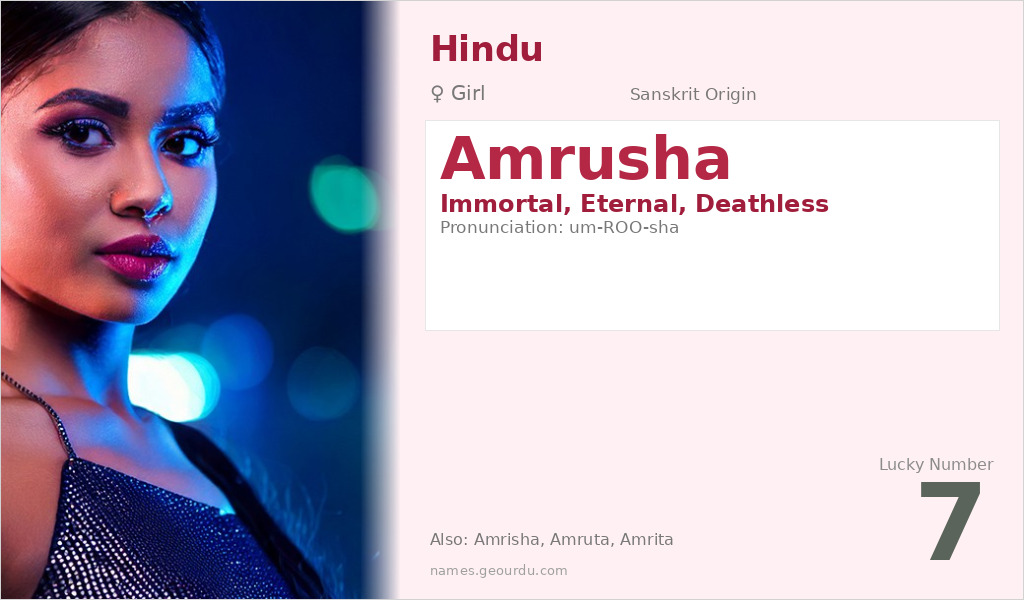Amrusha Name Meaning and Details