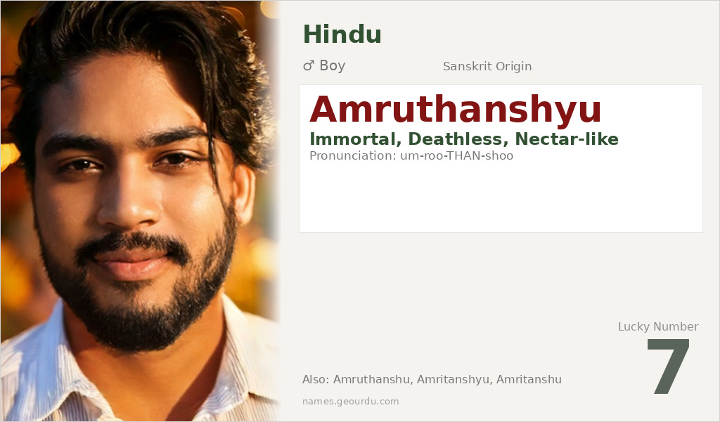 Amruthanshyu Name Meaning and Details