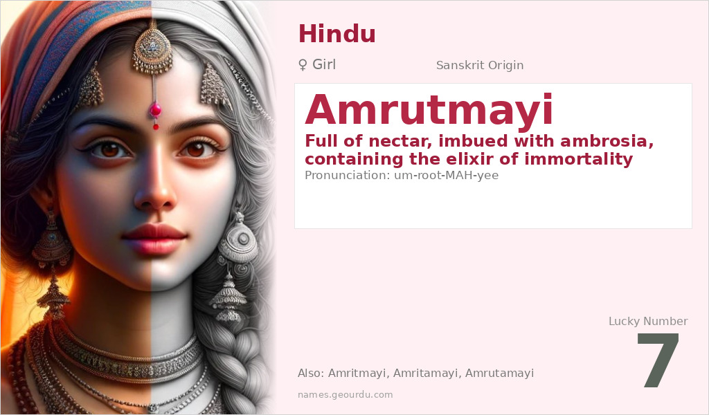 Amrutmayi Name Meaning and Details