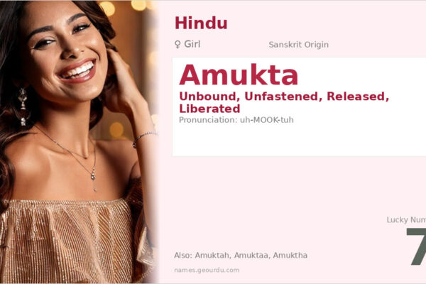 Amukta Name Meaning — Sanskrit Origin, Girl Name & Details (2025)
