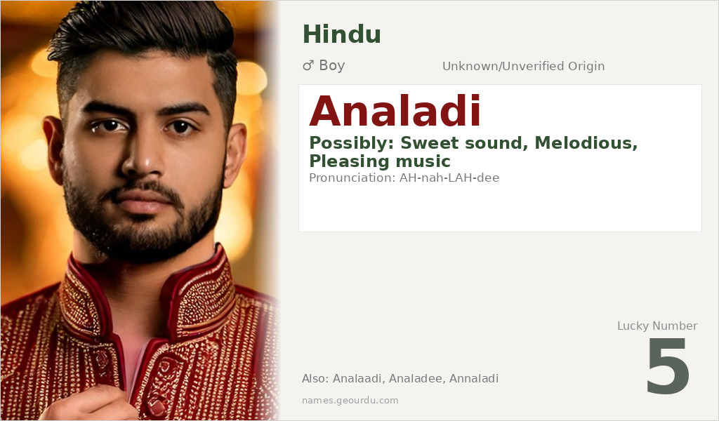 Analadi Name Meaning and Details