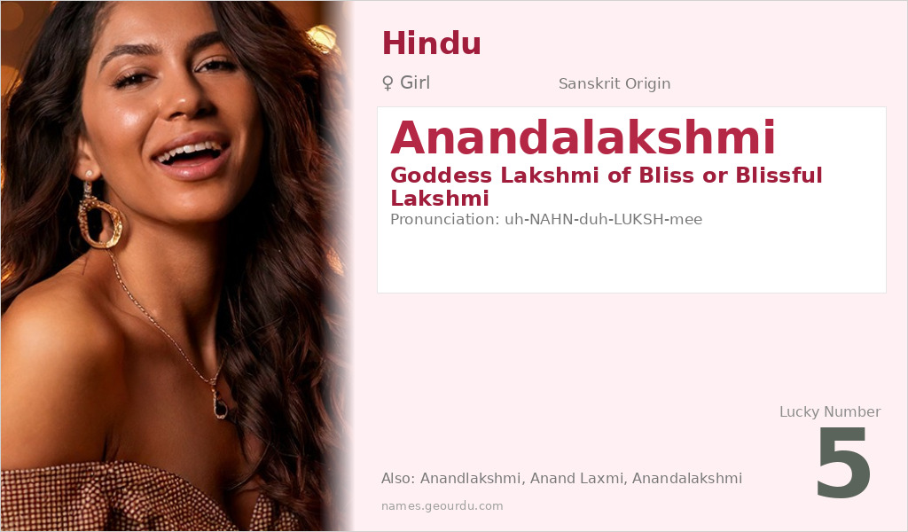 Anandalakshmi Name Meaning and Details