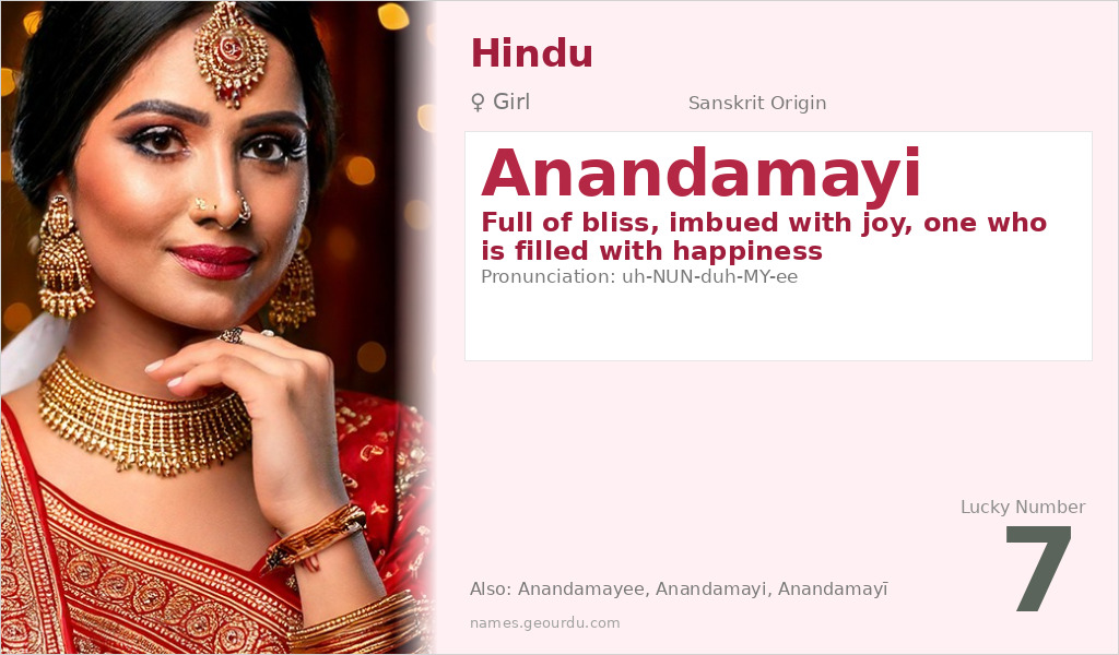 Anandamayi Name Meaning and Details