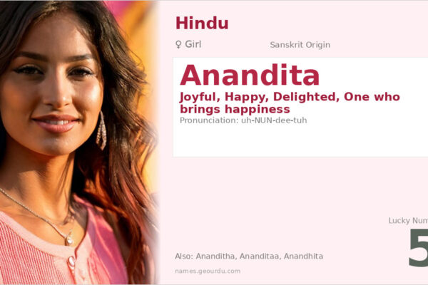 Anandita Name Meaning — Sanskrit Origin, Girl Name & Details (2025)