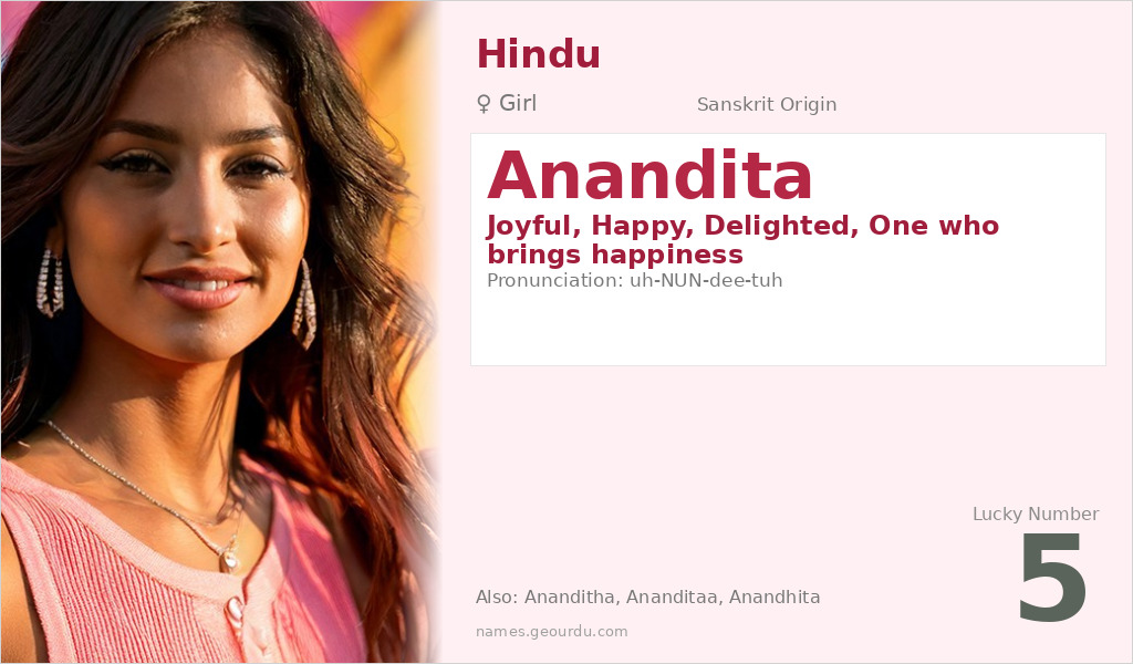 Anandita Name Meaning and Details