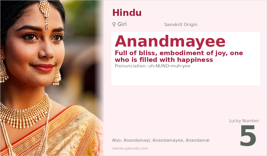Anandmayee Name Meaning and Details