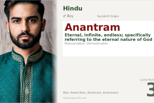 Anantram Meaning — Sanskrit Origin, Hindu Boy Name & Details (2025)