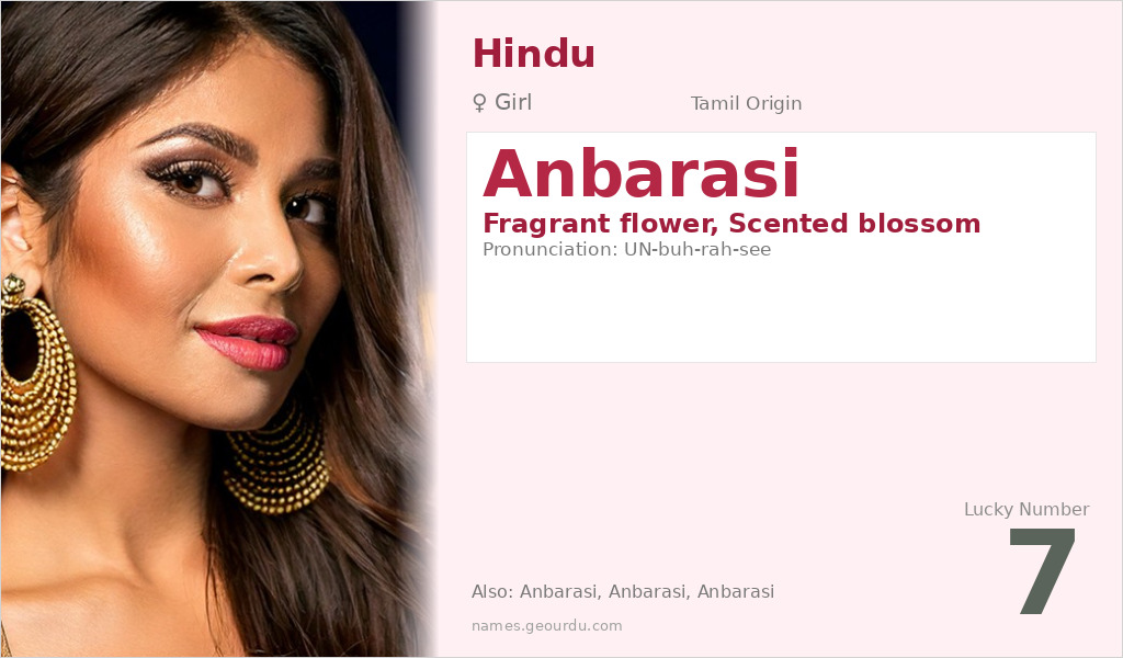 Anbarasi Name Meaning and Details
