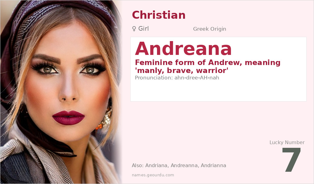 Andreana Name Meaning and Details