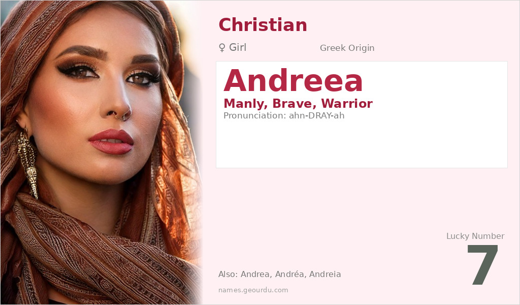 Andreea Name Meaning and Details