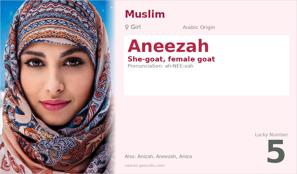 Aneezah Name Meaning and Details