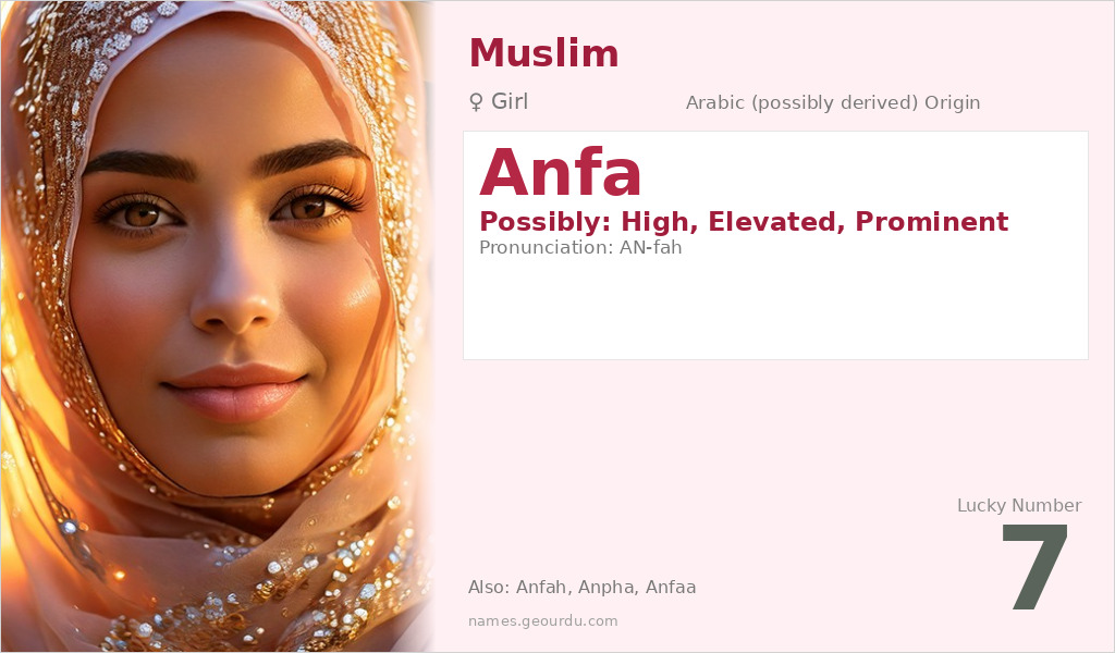 Anfa Name Meaning and Details
