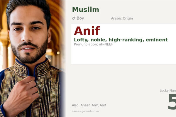Anif Name Meaning — Arabic Origin, Boy Name & Details (2025)