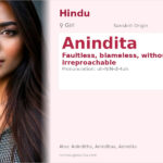 Anindita Name Meaning and Details