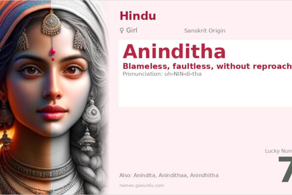 Aninditha Name Meaning — Sanskrit Origin, Girl Name & Details (2025)