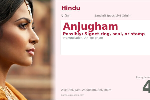 Anjugham Name Meaning — Origin, Gender & Details (2025)