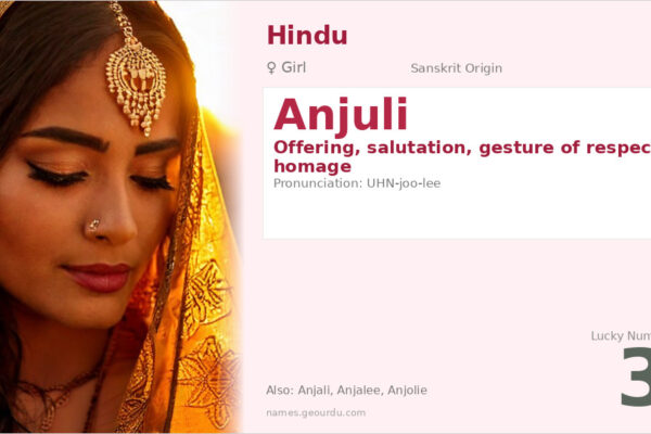 Anjuli Name Meaning — Sanskrit Origin, Girl Name & Details (2025)