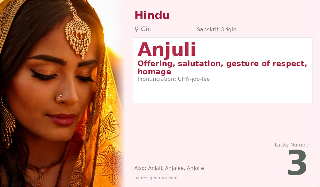 Anjuli Name Meaning and Details