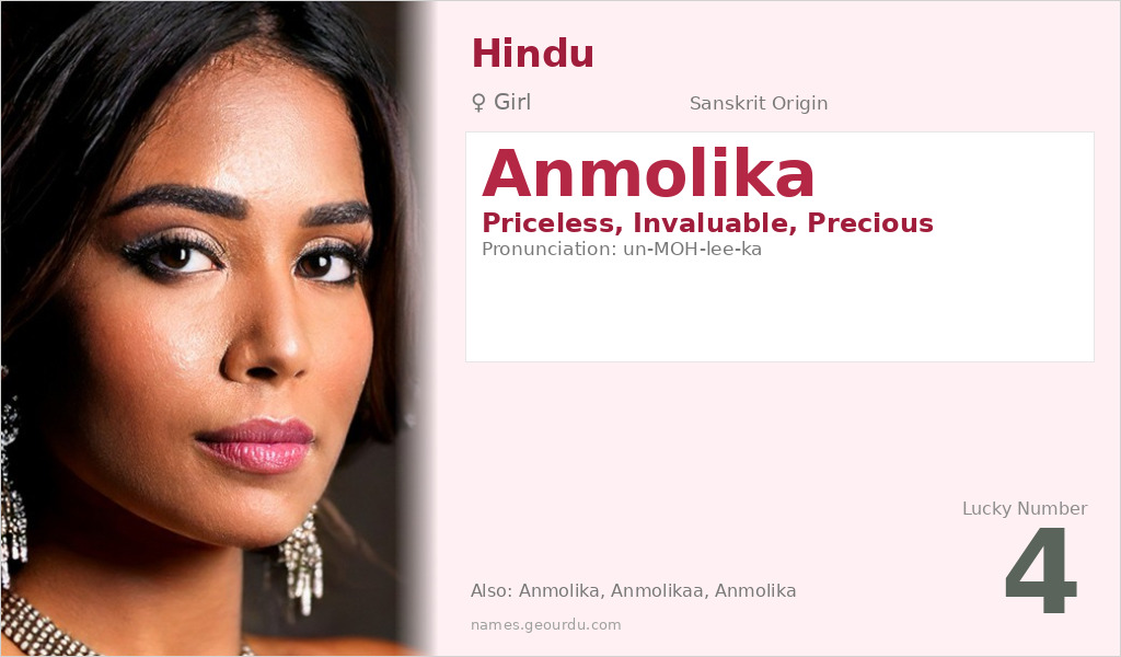 Anmolika Name Meaning and Details