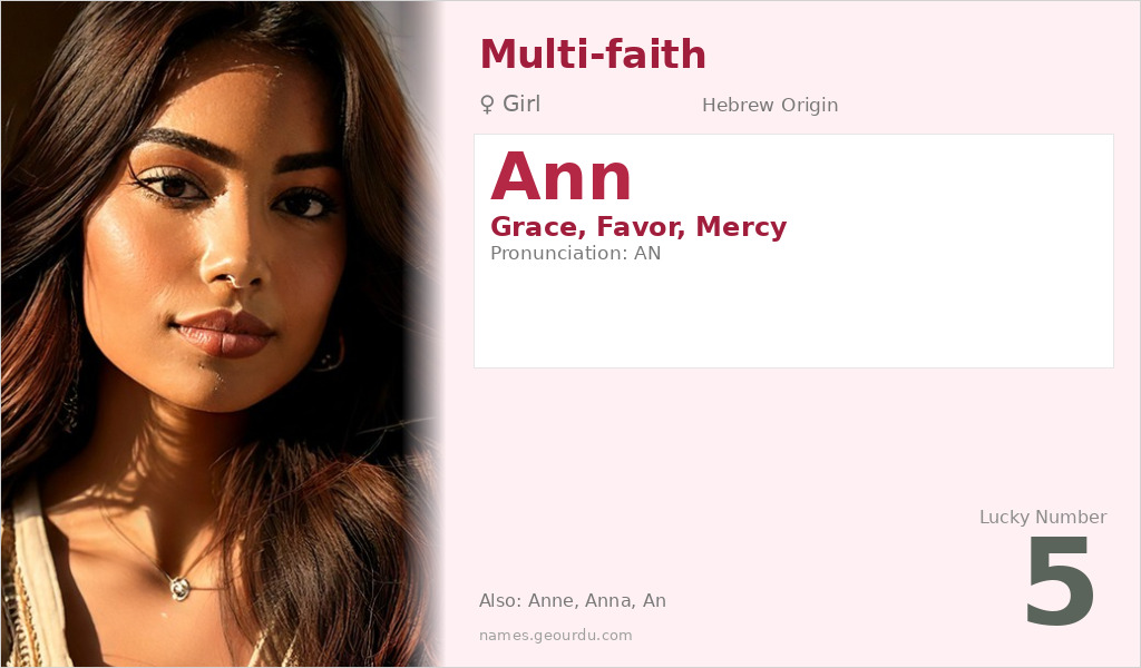 Ann Name Meaning and Details