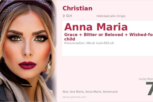 Anna Maria Name Meaning — Hebrew/Latin Origin, Girl & Christian Details (2025)