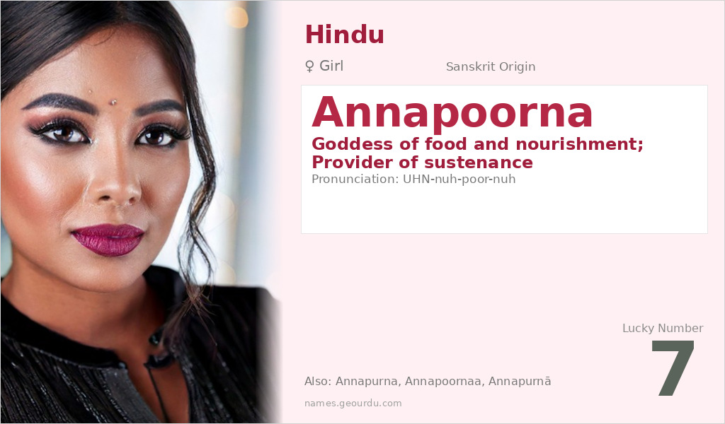 Annapoorna Name Meaning and Details