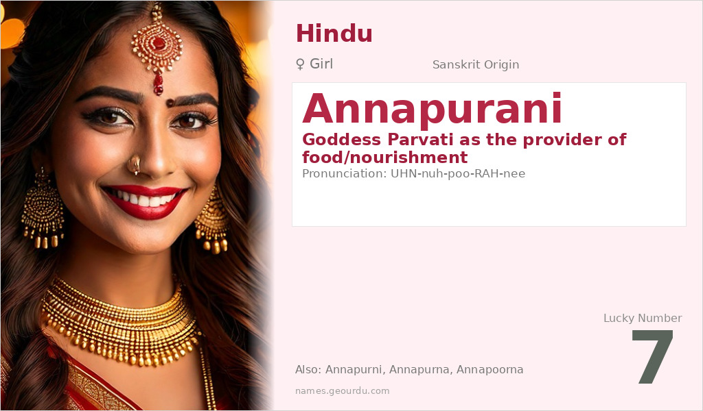 Annapurani Name Meaning and Details