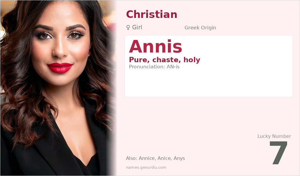 Annis Name Meaning and Details