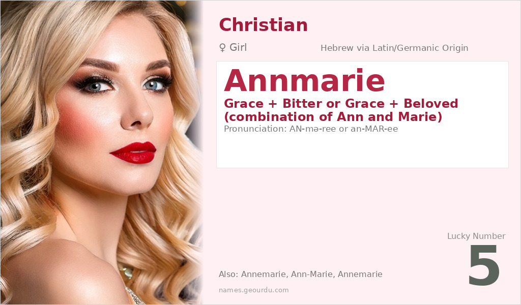 Annmarie Name Meaning and Details