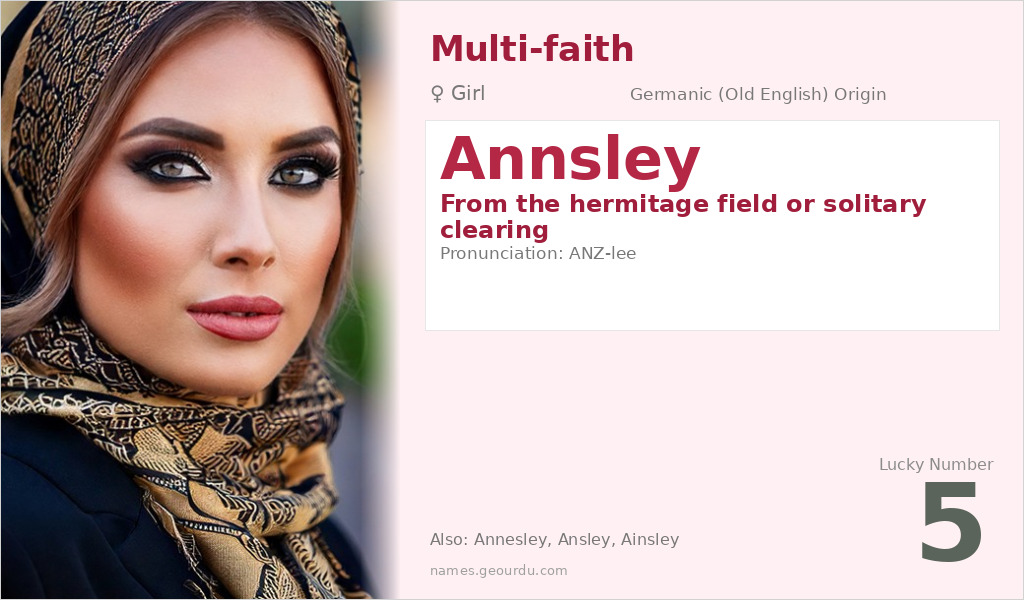 Annsley Name Meaning and Details