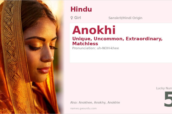 Anokhi Name Meaning — Unique Origin, Hindu Girl Name & Details (2025)